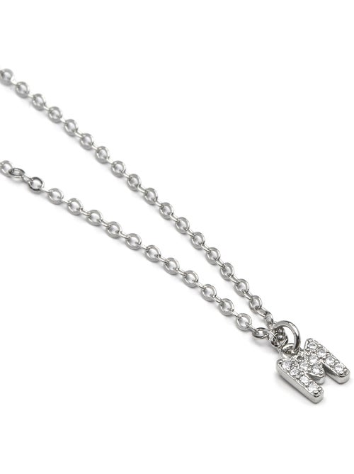 Collier Alphabet Luxenter argenté - Kiabi