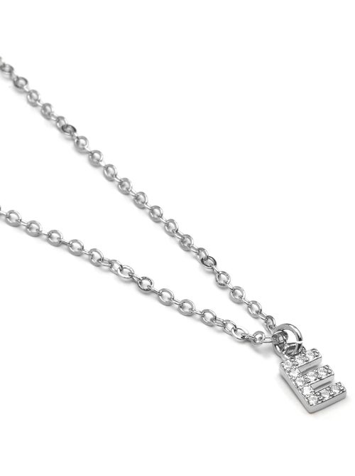 Collier Alphabet Luxenter argenté - Kiabi