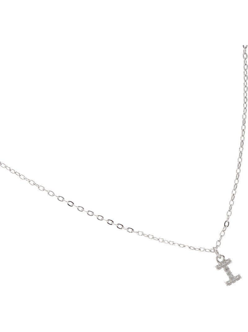 Collier Alphabet Luxenter argenté Blanc - Kiabi