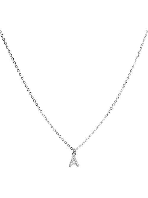 Collier Alphabet Luxenter argenté - Kiabi