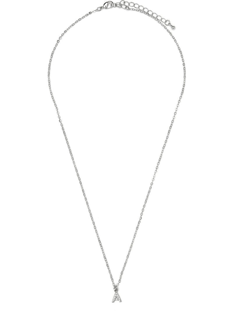 Collier Alphabet Luxenter argenté Blanc - Kiabi