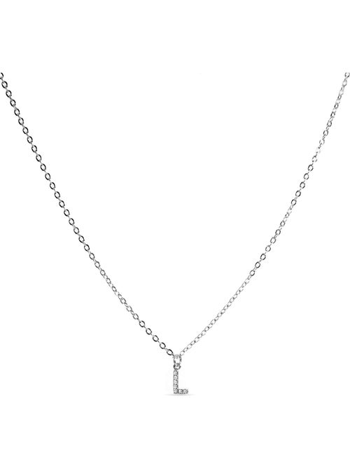 Collier Alphabet Luxenter argenté - Kiabi