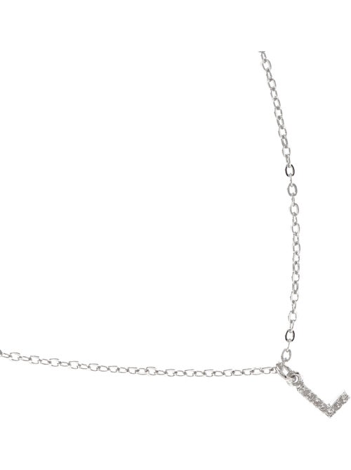 Collier Alphabet Luxenter argenté - Kiabi