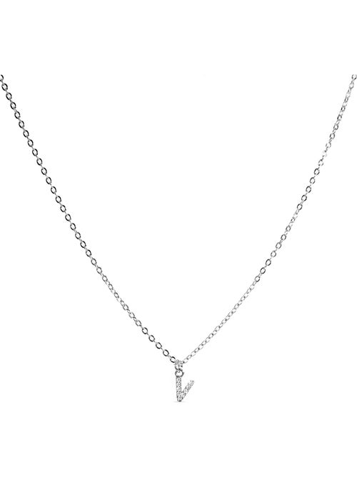 Collier Alphabet Luxenter argenté - Kiabi