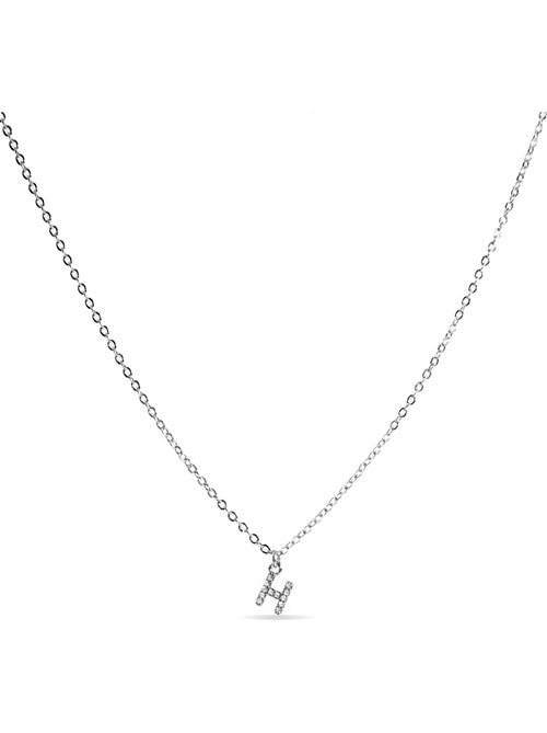 Collier Alphabet Luxenter argenté - Kiabi