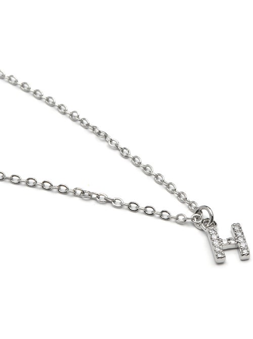 Collier Alphabet Luxenter argenté - Kiabi