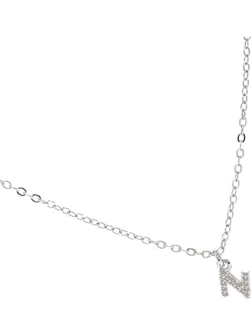 Collier Alphabet Luxenter argenté - Kiabi