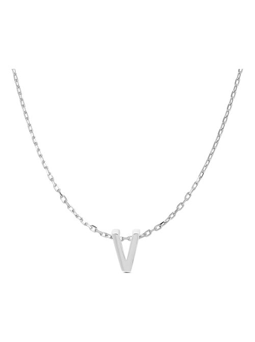 Collier Alphabet Luxenter en argent 925 rhodié - Kiabi
