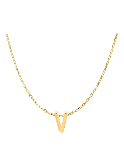 Collier Alphabet Luxenter en argent sterling 925 et or jaune 18 carats - Kiabi