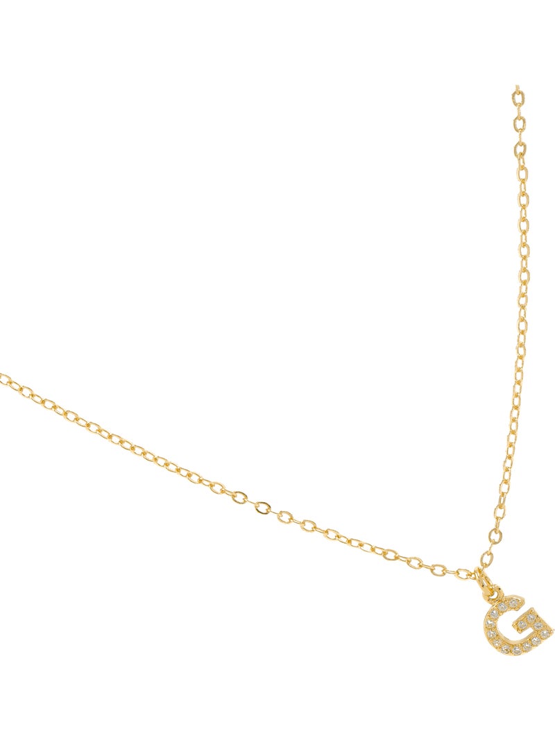 Collier Alphabet Luxenter Finition or 18k Blanc - Kiabi