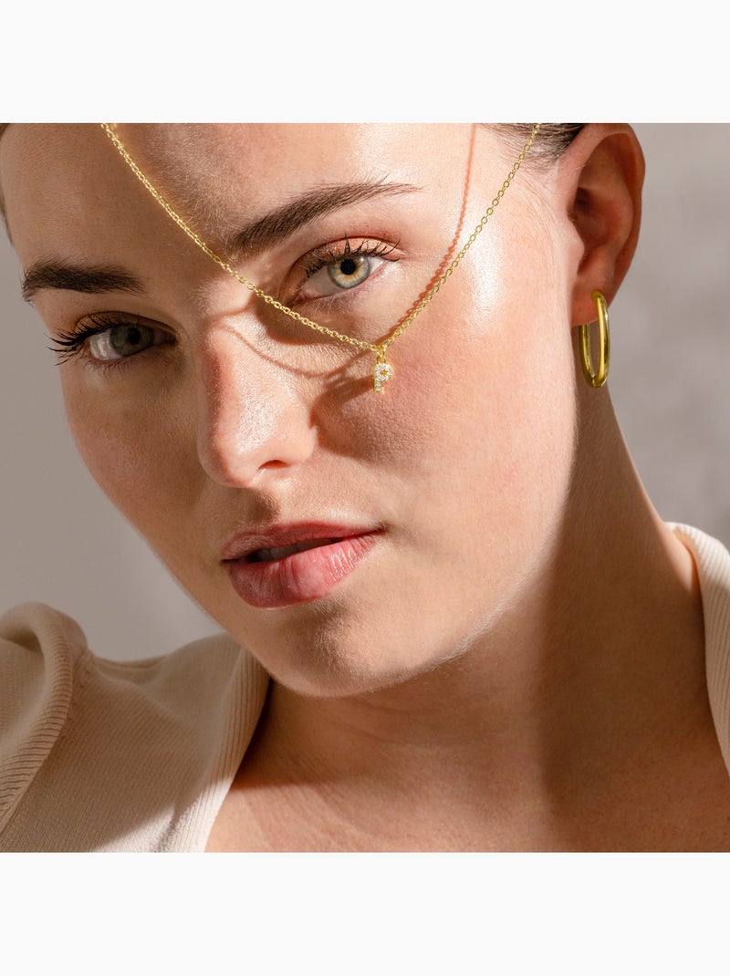 Collier Alphabet Luxenter Finition or 18k Blanc - Kiabi