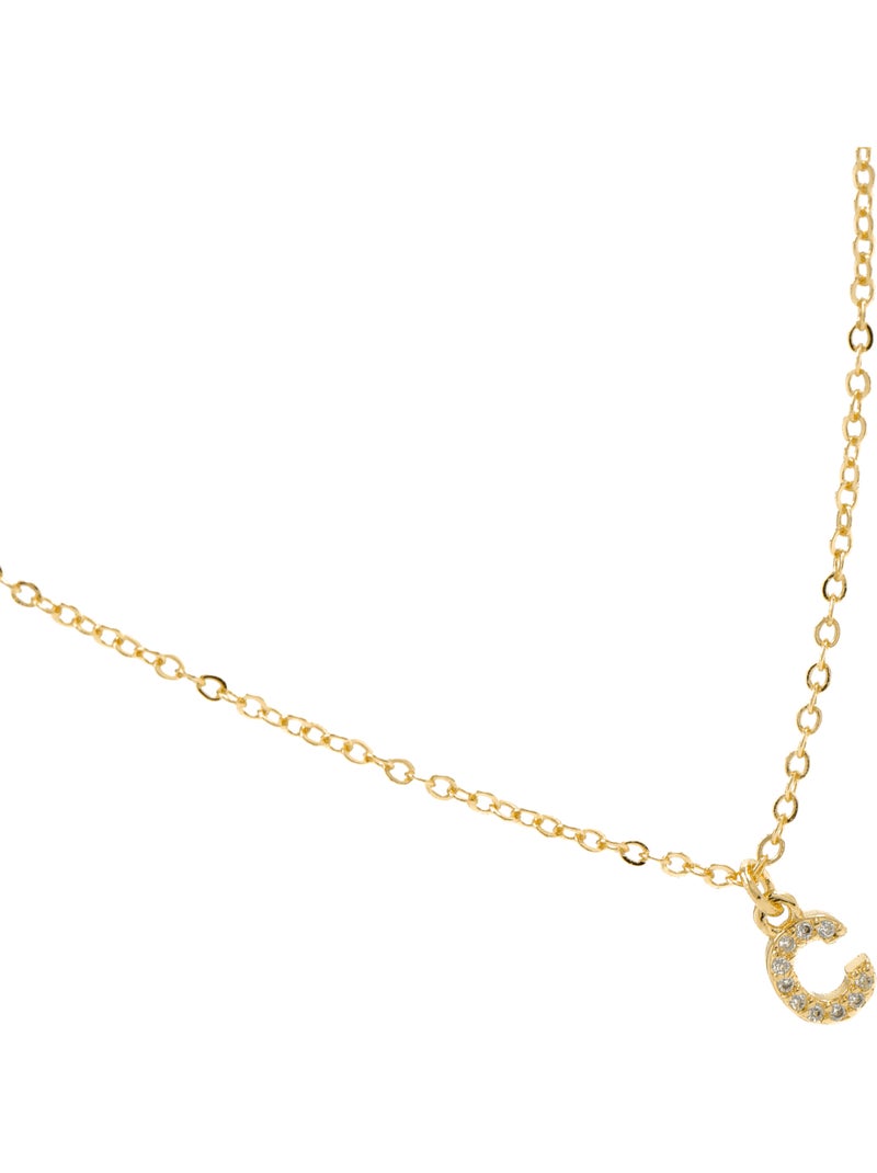 Collier Alphabet Luxenter Finition or 18k Blanc - Kiabi