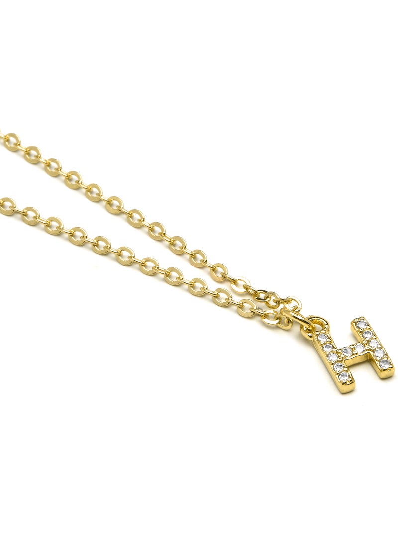 Collier Alphabet Luxenter Finition or 18k Blanc - Kiabi