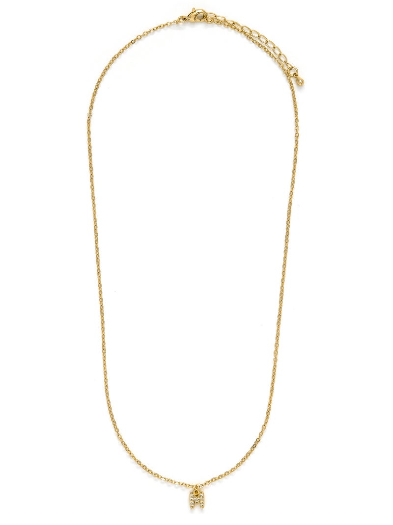 Collier Alphabet Luxenter Finition or 18k Blanc - Kiabi