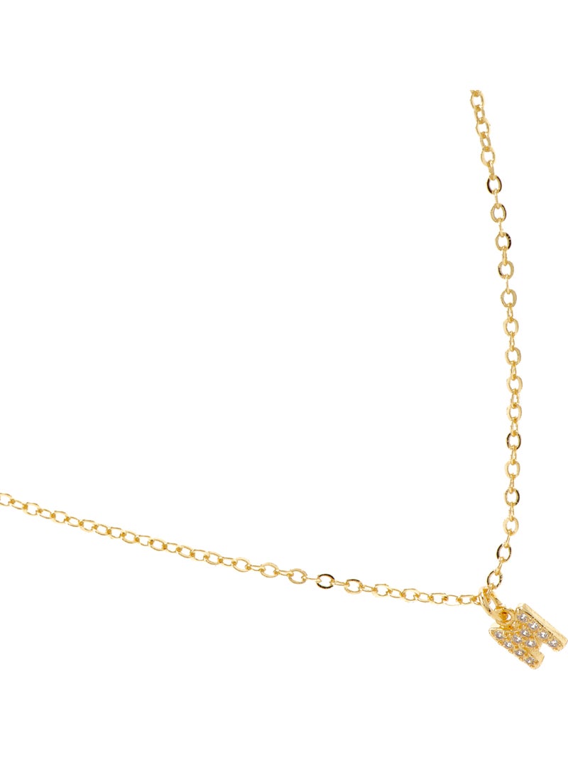 Collier Alphabet Luxenter Finition or 18k Blanc - Kiabi