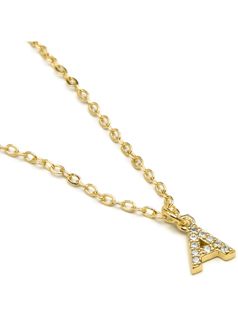 Collier Alphabet Luxenter Finition or 18k Blanc - Kiabi