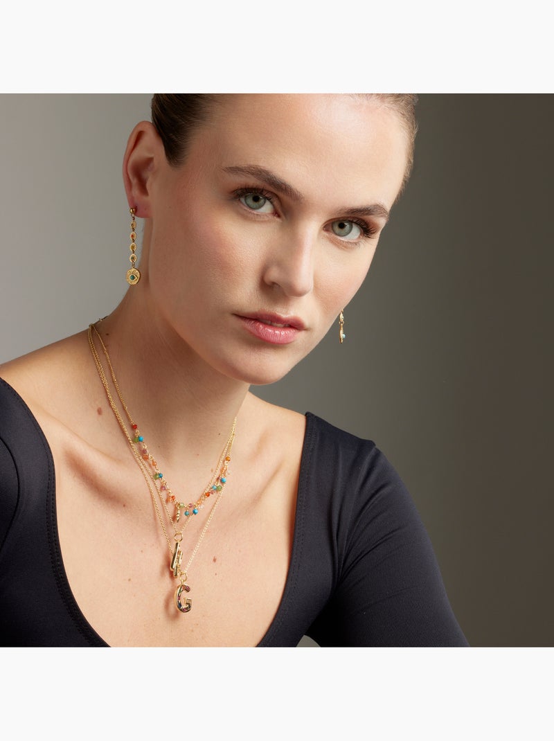 Collier Alphabet Luxenter Finition or 18k Multicolore - Kiabi