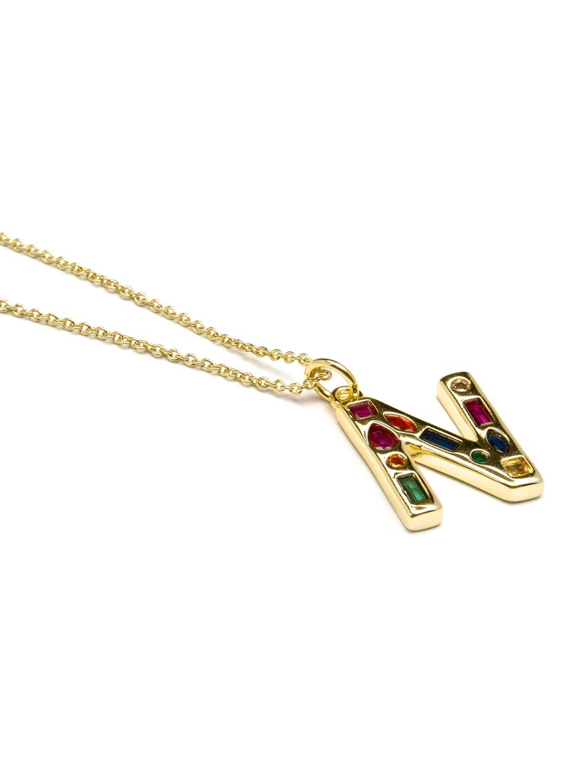 Collier Alphabet Luxenter Finition or 18k Multicolore - Kiabi