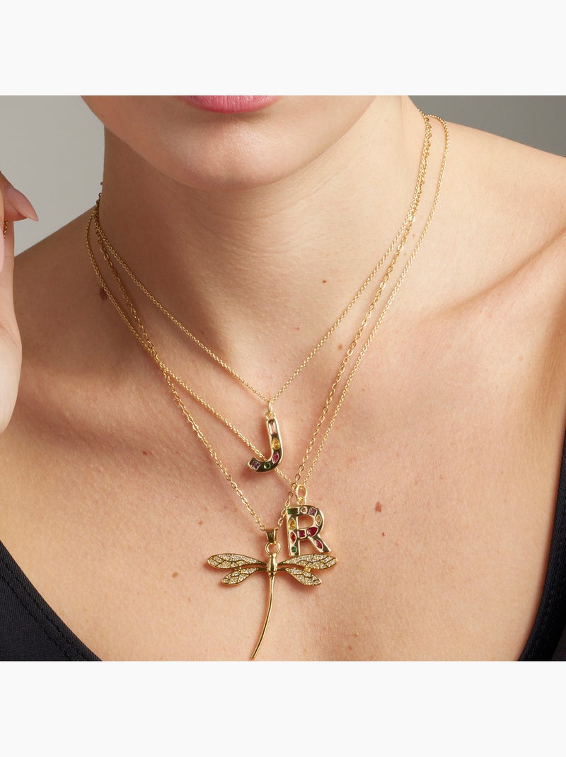 Collier Alphabet Luxenter Finition or 18k Multicolore - Kiabi