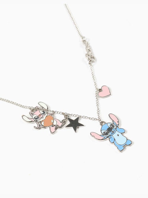 Collier avec pendentifs stitch et angel - Kiabi