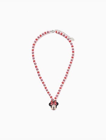 Collier avec perles et pendentif Minnie
