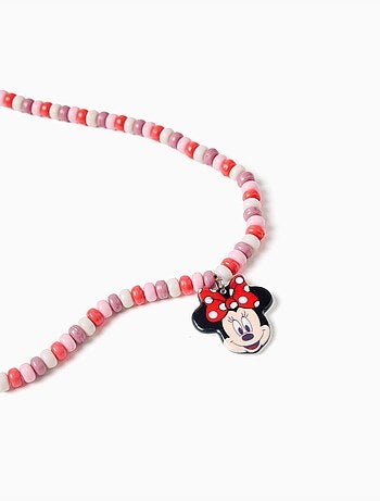 Collier avec perles et pendentif Minnie