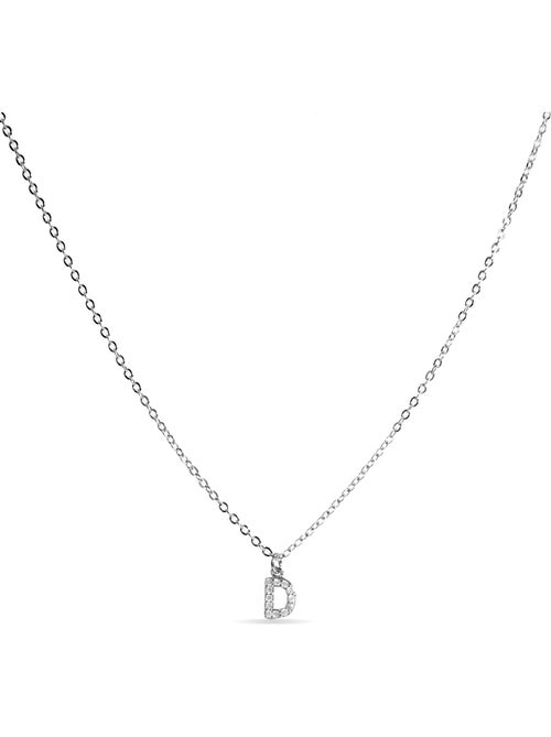 Collier avec zircone brillant à finition argentée - Lettre D de l’alphabet - Kiabi Collier avec zircone brillant à finition argentée - Lettre D de l’alphabet - Kiabi