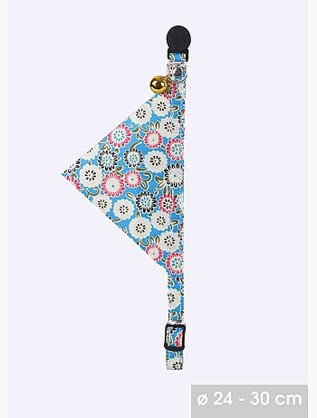 Collier chat forme bandana et clochette - AFIBEL