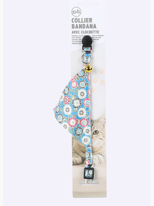 Collier chat forme bandana et clochette - Kiabi