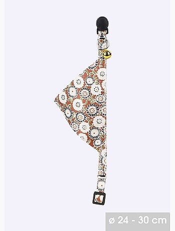 Collier chat forme bandana et clochette