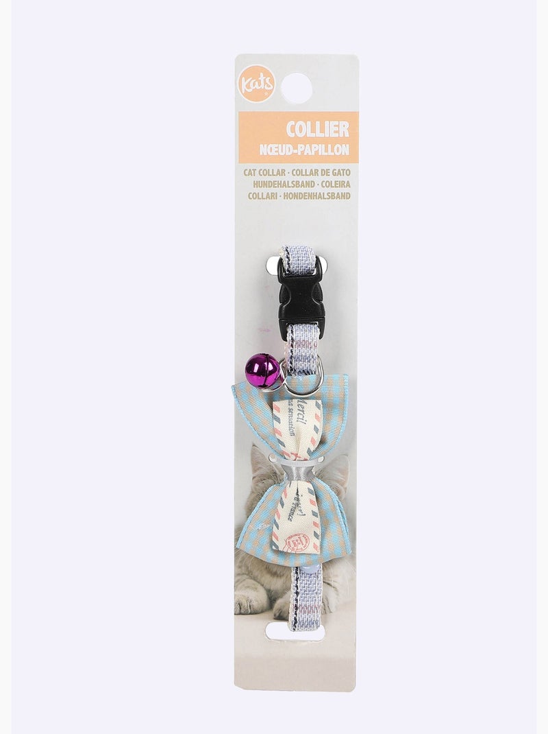 Collier chat forme n¿ud papillon et clochette - AFIBEL Bleu - Kiabi