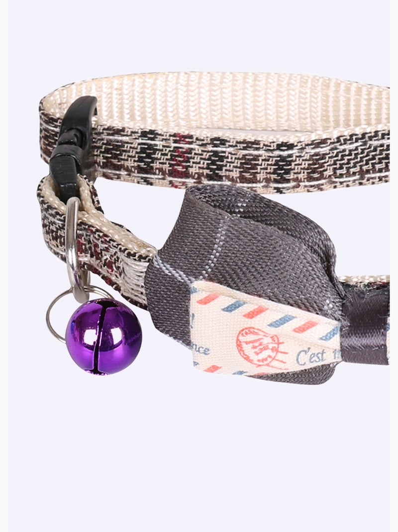 Collier chat forme n¿ud papillon et clochette Gris - Kiabi