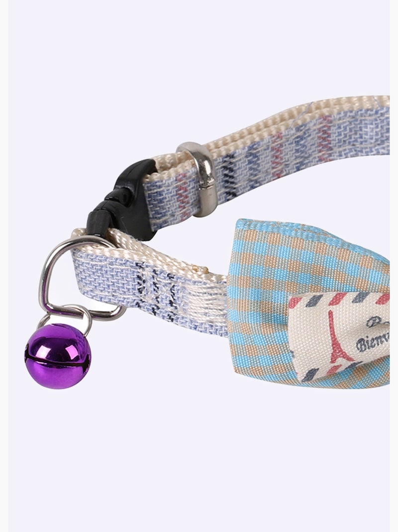 Collier chien forme n¿ud papillon et clochette Bleu - Kiabi