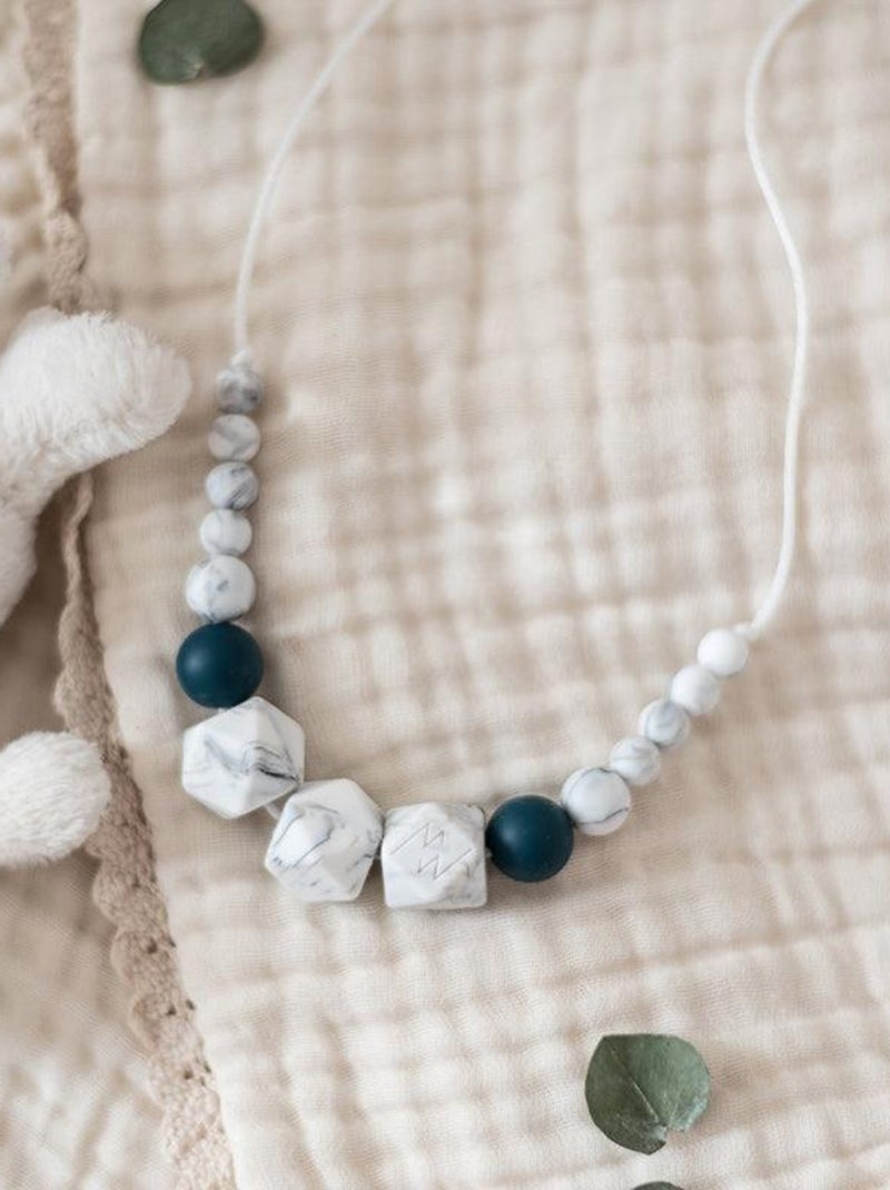Collier d'allaitement Lou Blanc Bleu - Kiabi