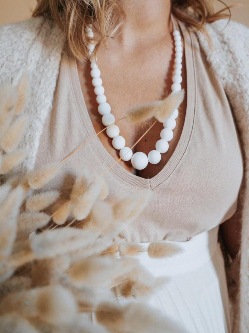 Collier d'allaitement Louise Blanc - Kiabi