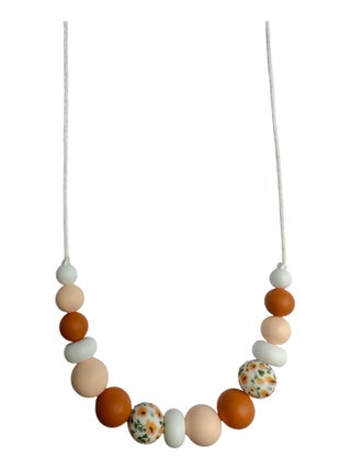 Collier d'allaitement ou de portage silicone 'Coquelicot'