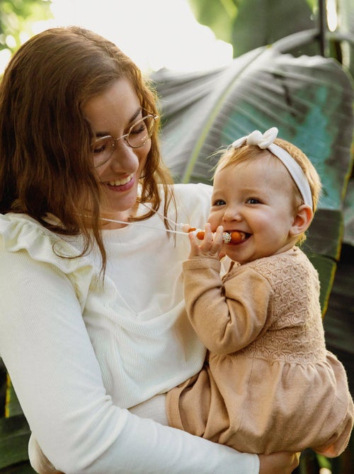 Collier d'allaitement ou de portage silicone 'Coquelicot' - Kiabi