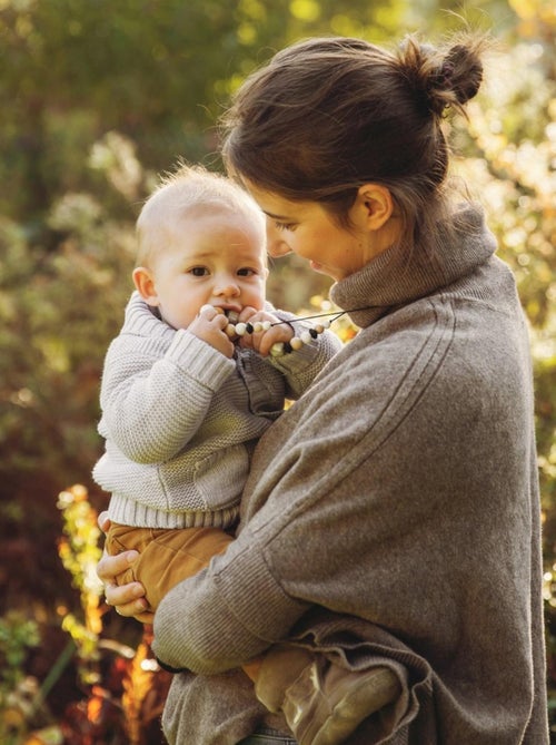 Collier d'allaitement ou de portage silicone et bois 'Wood sil' - Kiabi