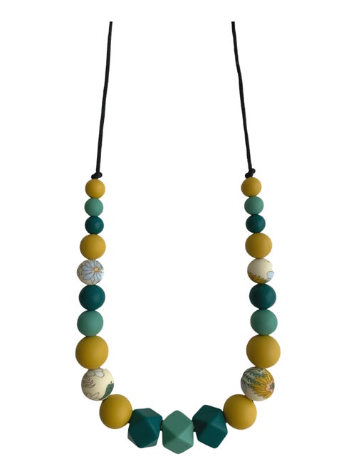 Collier d'allaitement ou de portage silicone 'Fleurs des champs' - Kiabi