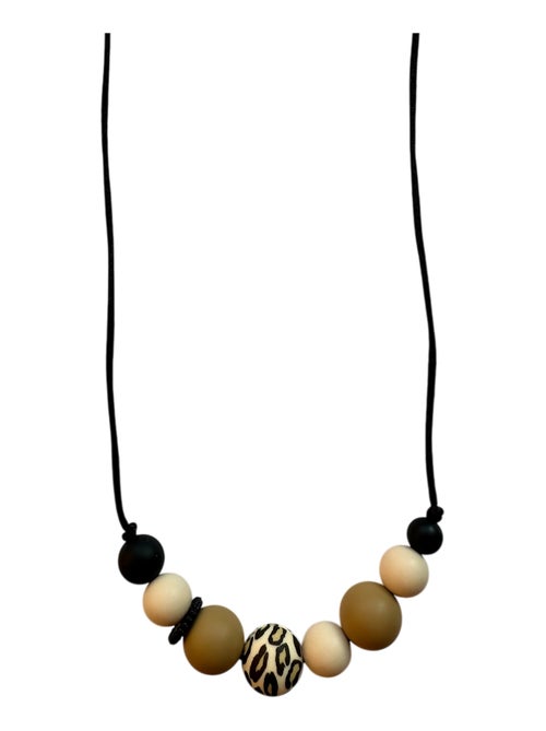 Collier d'allaitement ou de portage silicone 'Léopard' - Kiabi