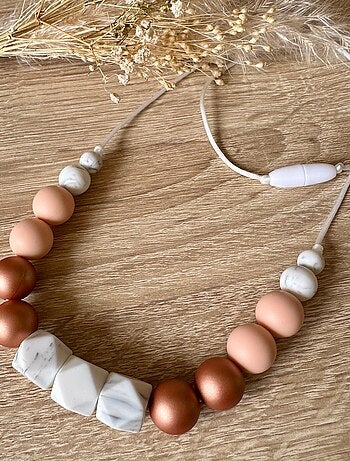 Collier d'allaitement ou de portage silicone 'Plum'