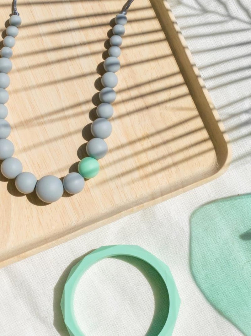 Collier d'allaitement Sam Gris Vert - Kiabi