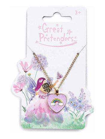 Collier d'amitié BFF duo papillon & arc-en-ciel Great Pretenders