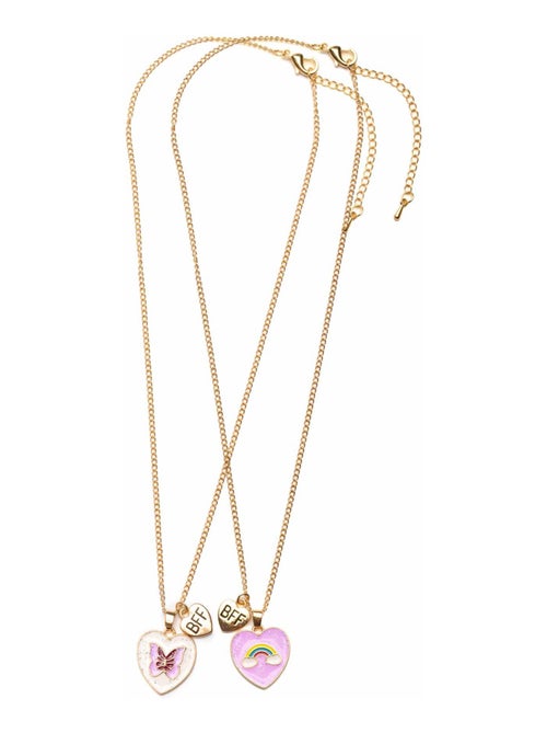 Collier d'amitié BFF duo papillon & arc-en-ciel Great Pretenders - Kiabi