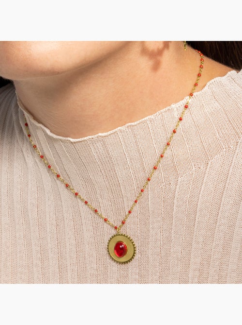 Collier de corail Luxenter et plaqué or 18k - Zarwa - Kiabi Collier de corail Luxenter et plaqué or 18k - Zarwa - Kiabi