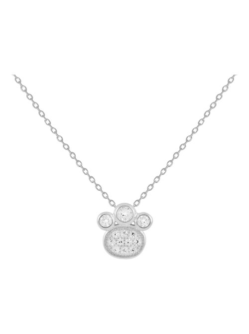 Collier de fidélité Luxenter en argent 925 et zircon brillant avec finition plaquée rhodium - Kiabi
