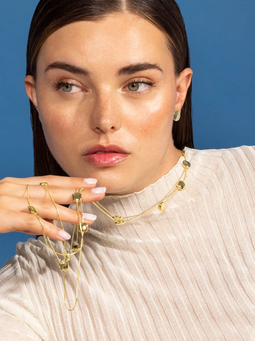 Collier de perles blanches Luxenter fini et plaqué or 18k - Tislain - Kiabi