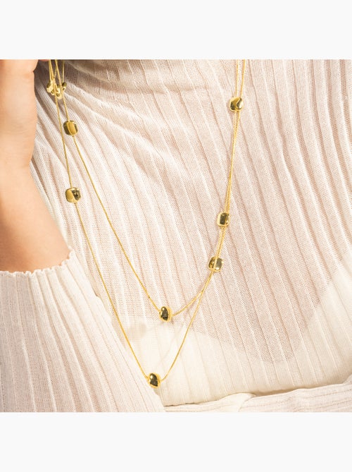 Collier de perles blanches Luxenter fini et plaqué or 18k - Tislain - Kiabi
