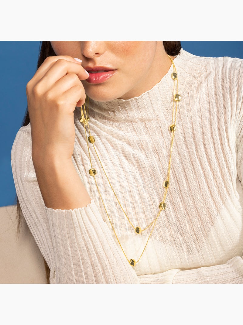 Collier de perles blanches Luxenter fini et plaqué or 18k - Tislain Blanc - Kiabi