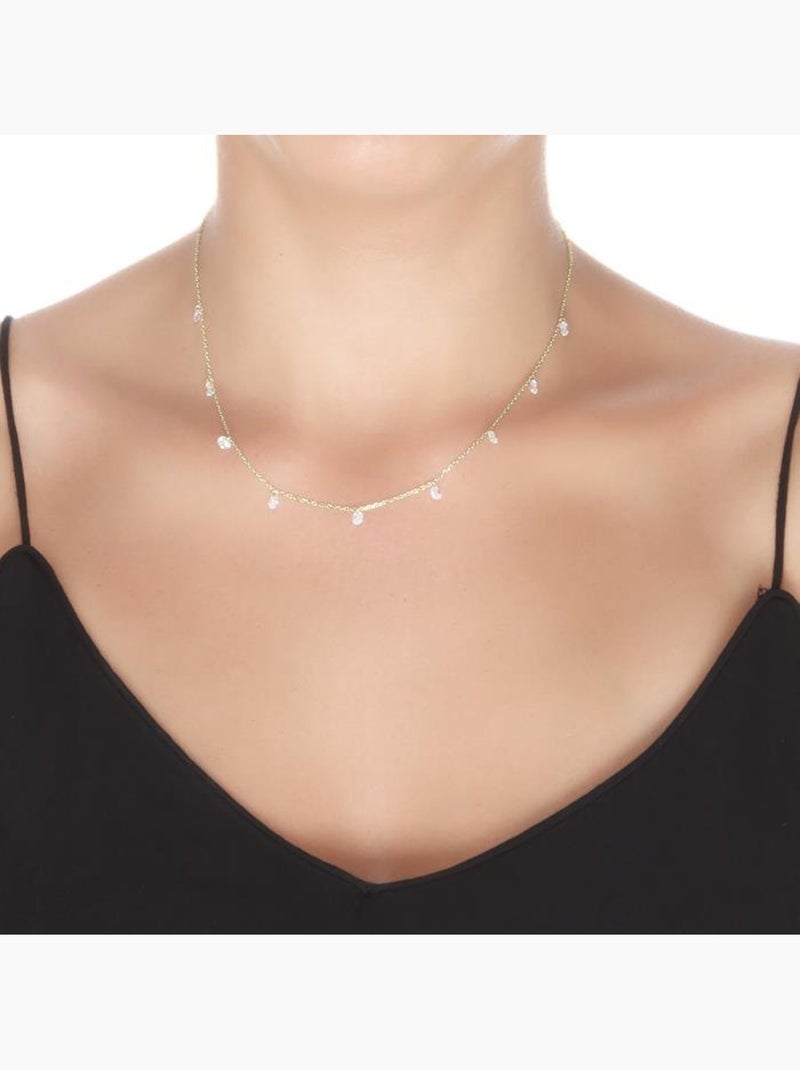 Collier de séduction Luxenter en argent 925 et zircon brillant avec finition plaquée or jaune 18k Argent - Kiabi